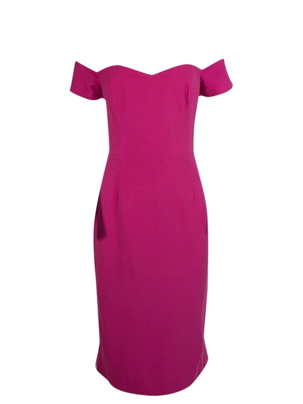 Dress the Population Bailey Off Shoulder Fuchsia Sheath Dress